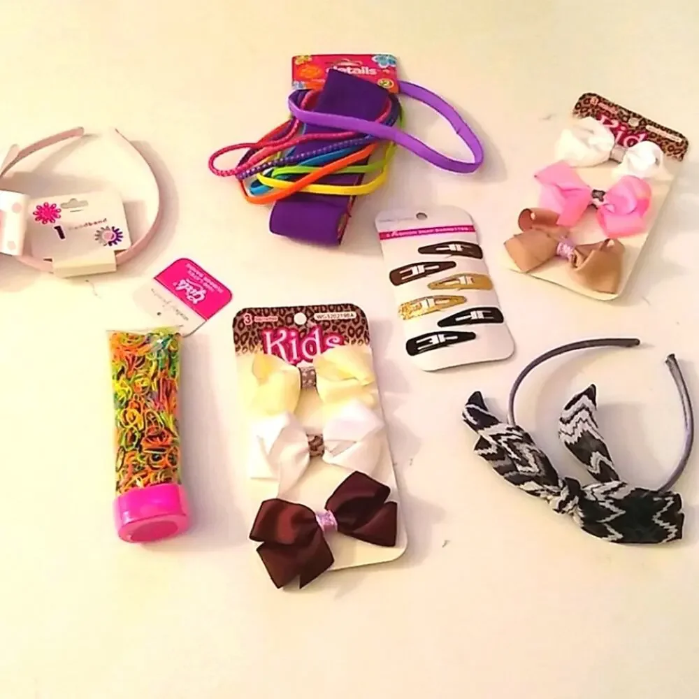Girls gift bag of hair items